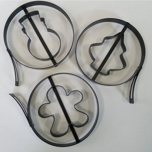 Williams Sonoma Amco Houseworks Nonstick Two Tone Holiday Pancake Molds Set of 3 - Picture 3 of 8